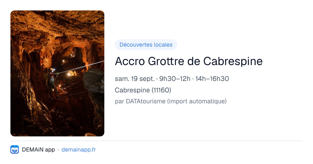 Accro Grottre de Cabrespine — Cabrespine