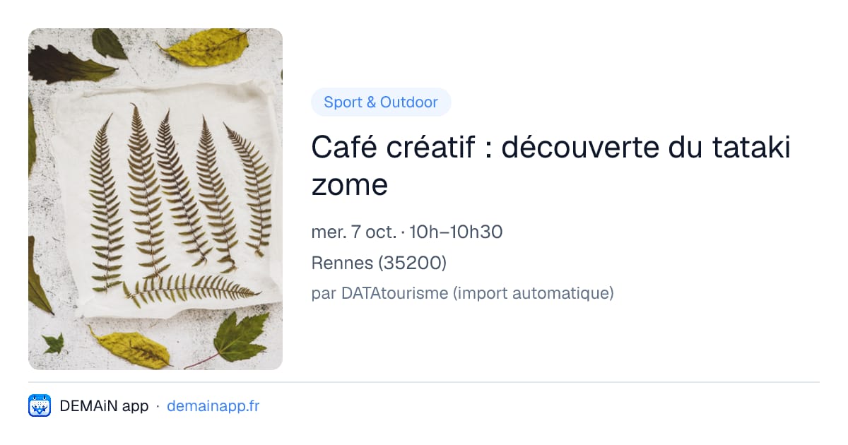 Café créatif : découverte du tataki zome — Rennes