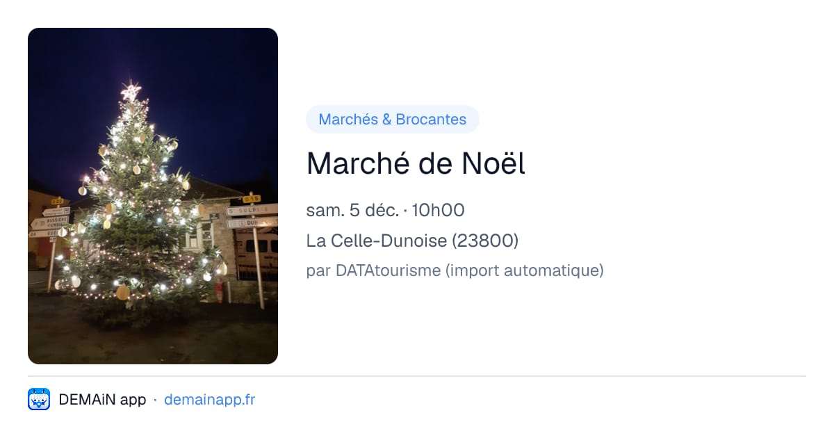 Marché de Noël — La Celle-Dunoise