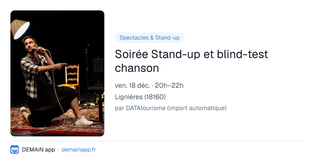 Soirée Stand-up et blind-test chanson — Lignières