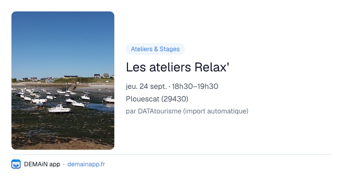 Les ateliers Relax' — Plouescat