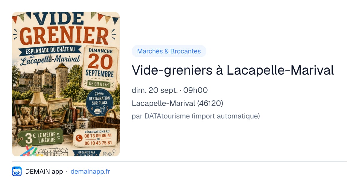 Vide-greniers à Lacapelle-Marival — Lacapelle-Marival