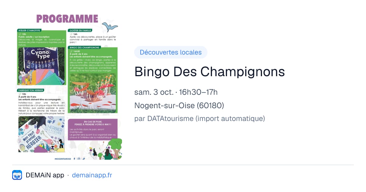 Bingo Des Champignons — Nogent-sur-Oise