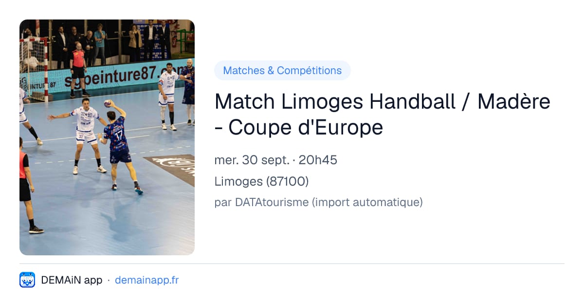 Match Limoges Handball / Madère - Coupe d'Europe — Limoges