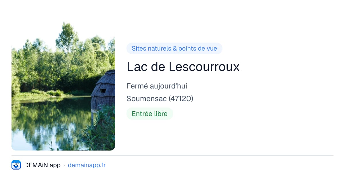 Lac de Lescourroux — Soumensac