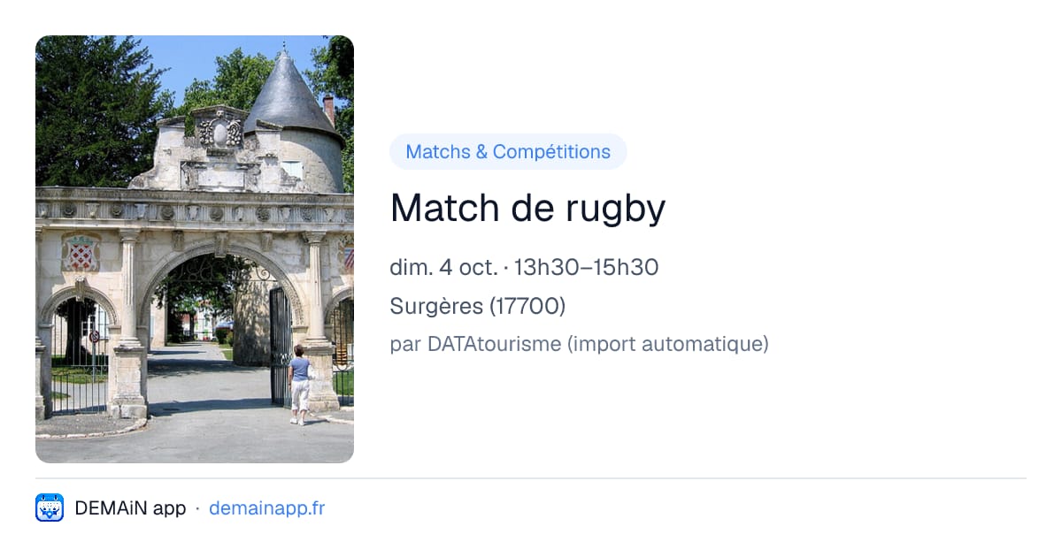 Match de rugby — Surgères