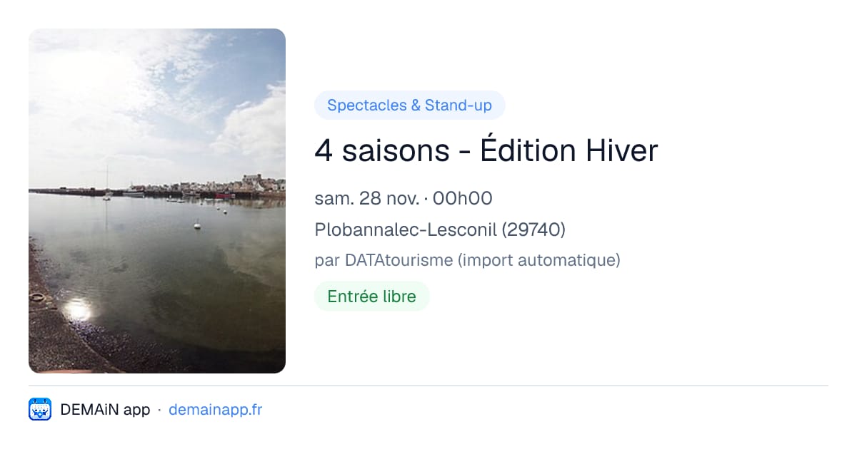 4 saisons - Édition Hiver — Plobannalec-Lesconil