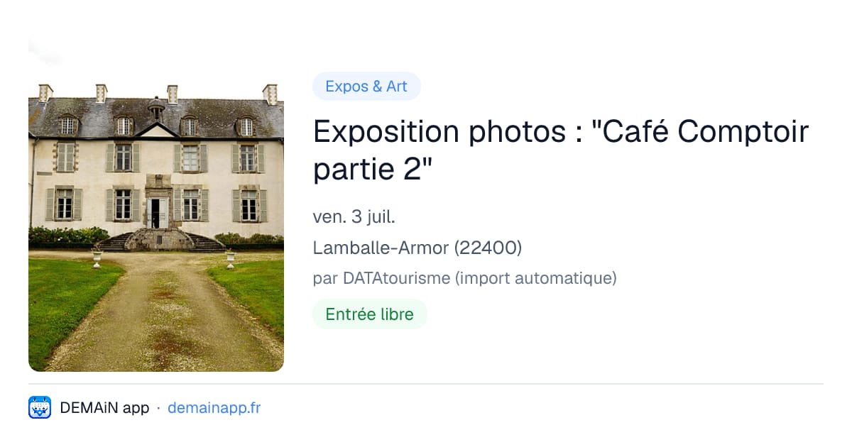 Exposition photos : "Café Comptoir partie 2" — Lamballe-Armor