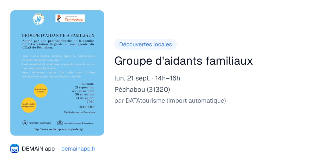 Groupe d'aidants familiaux — Péchabou
