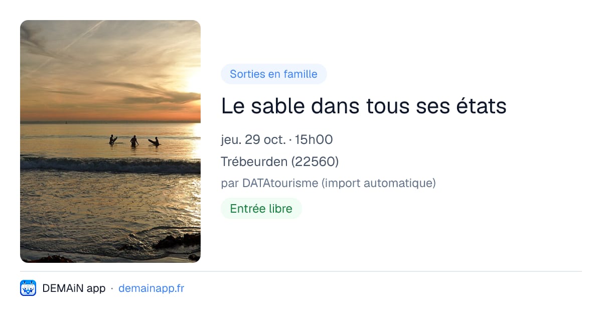 Le sable dans tous ses états — Trébeurden