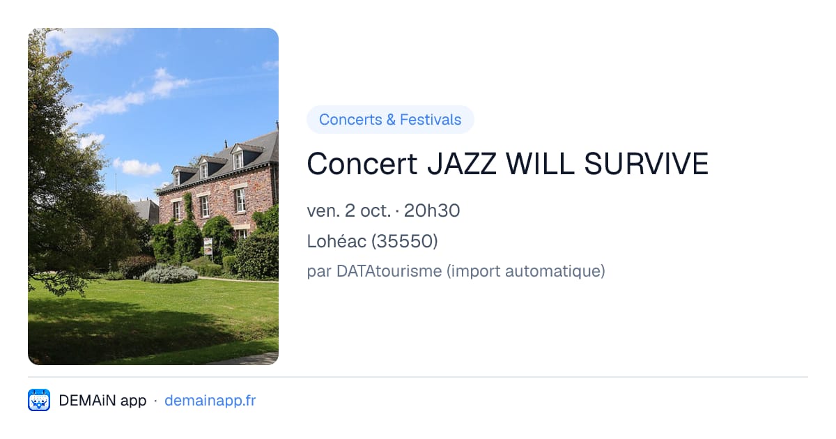 Concert JAZZ WILL SURVIVE — Lohéac