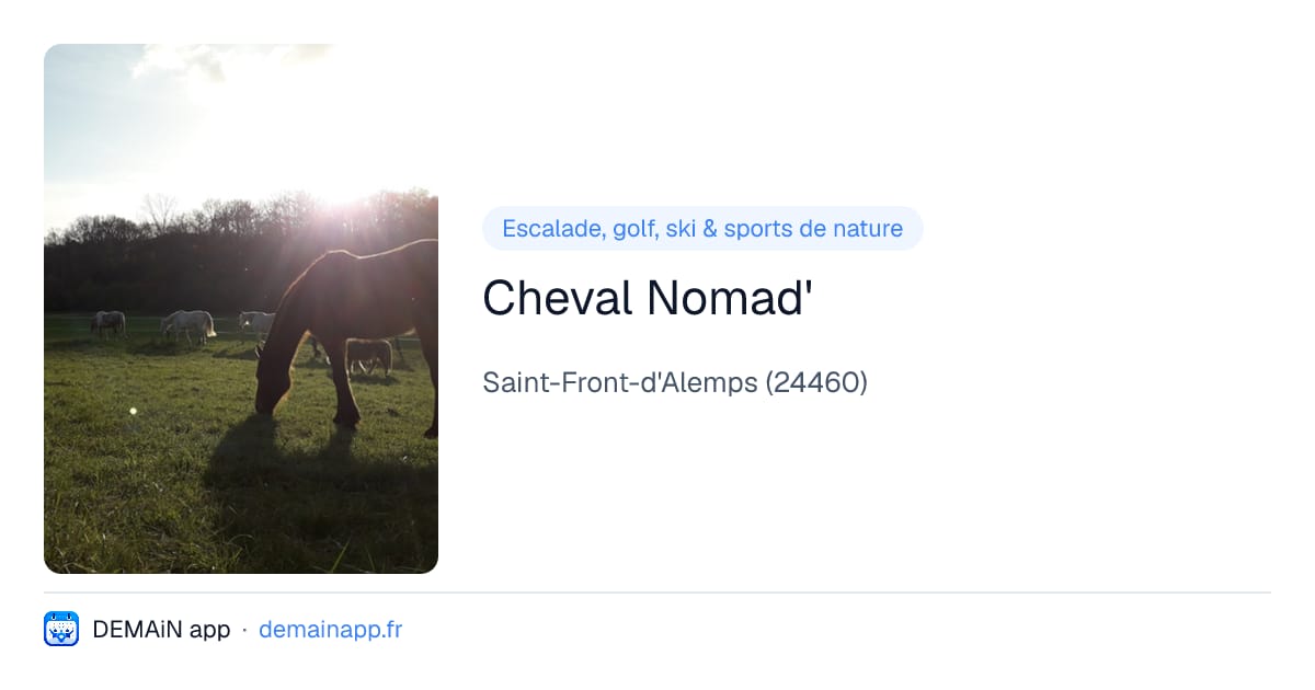 Cheval Nomad' — Saint-Front-d'Alemps