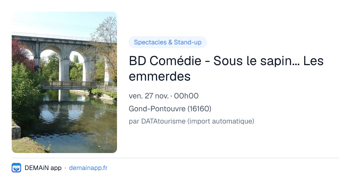 BD Comédie - Sous le sapin... Les emmerdes — Gond-Pontouvre