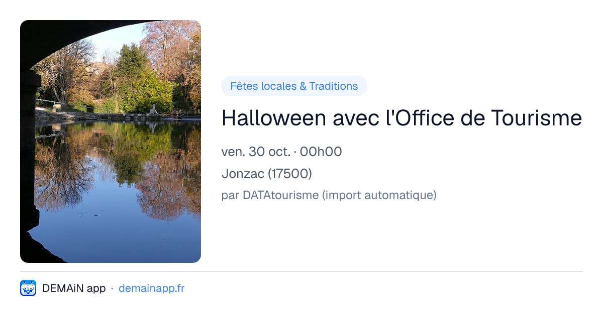 Halloween avec l'Office de Tourisme — Jonzac