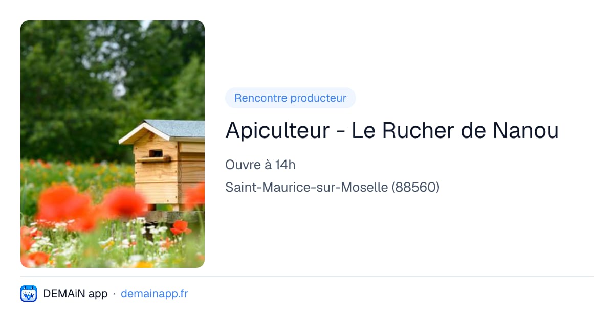 Apiculteur - Le Rucher de Nanou — Saint-Maurice-sur-Moselle