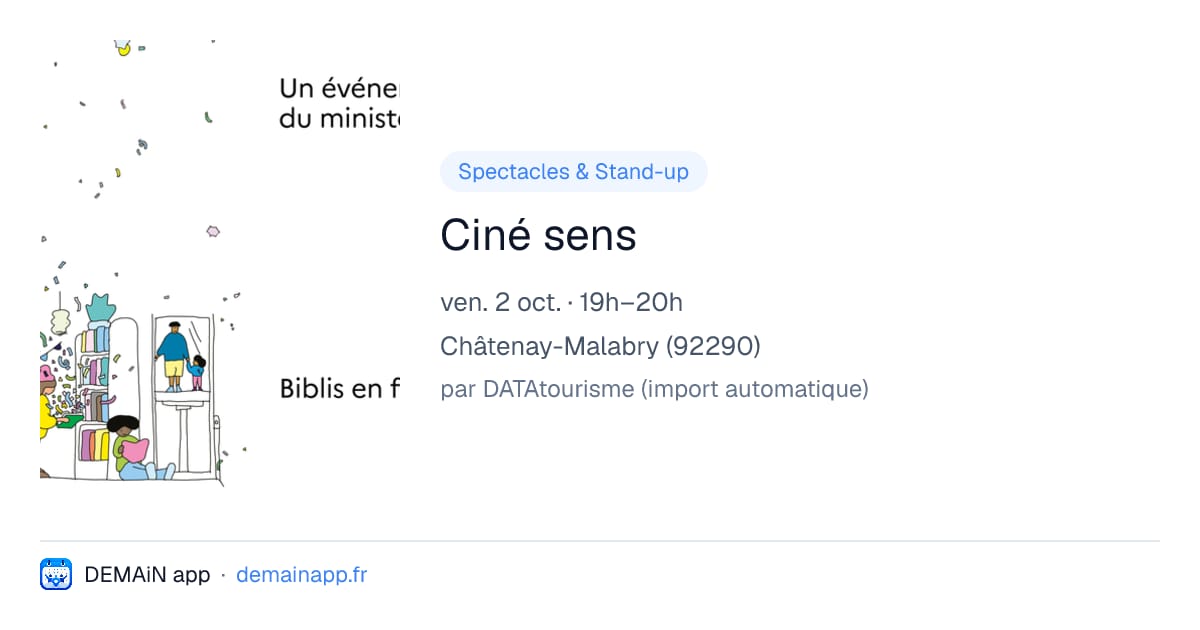 Ciné sens — Châtenay-Malabry