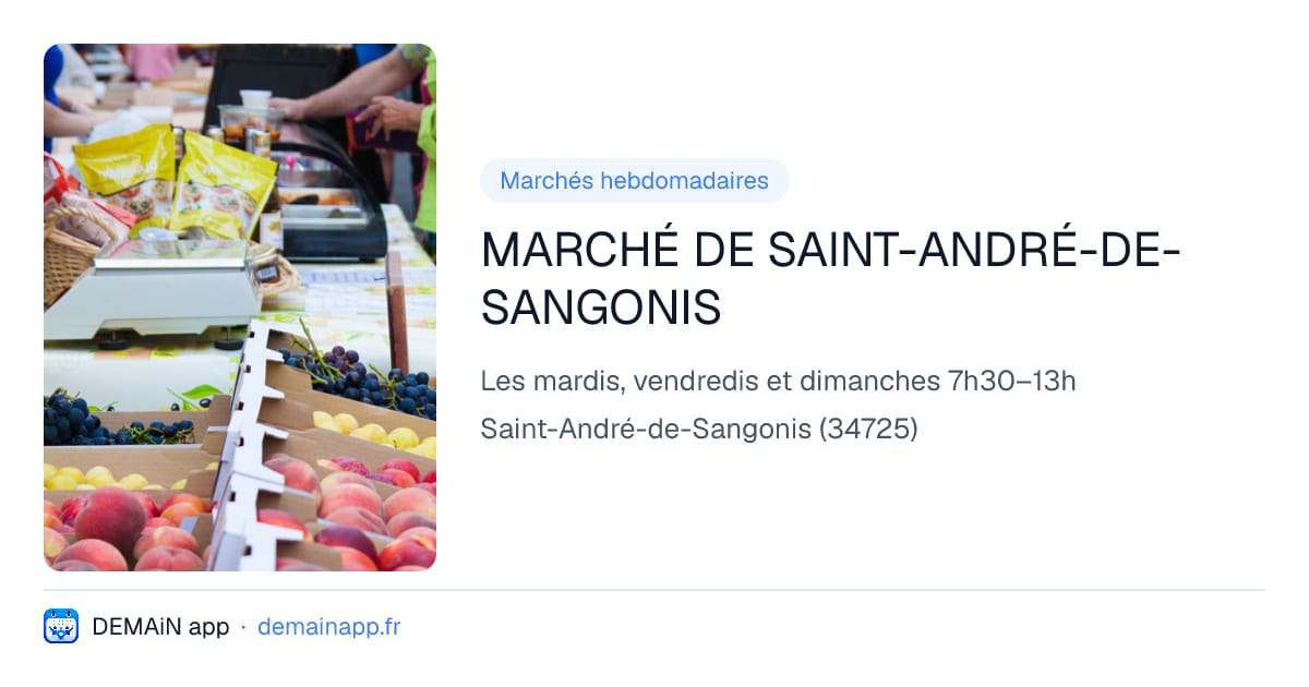 MARCHÉ DE SAINT-ANDRÉ-DE-SANGONIS — Saint-André-de-Sangonis