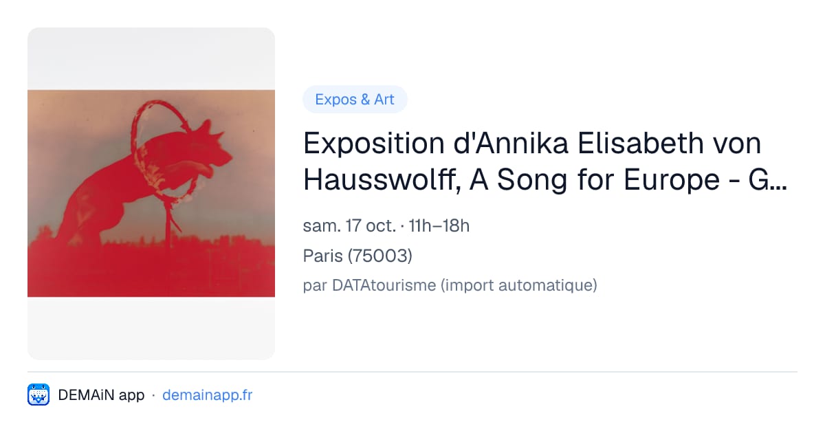 Exposition d'Annika Elisabeth von Hausswolff, A Song for Europe - Galerie Andréhn-Schiptjenko — Paris