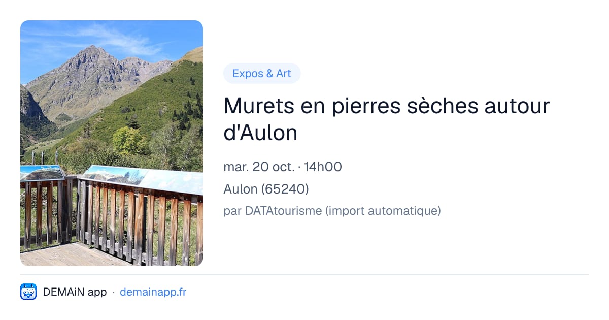 Murets en pierres sèches autour d'Aulon — Aulon