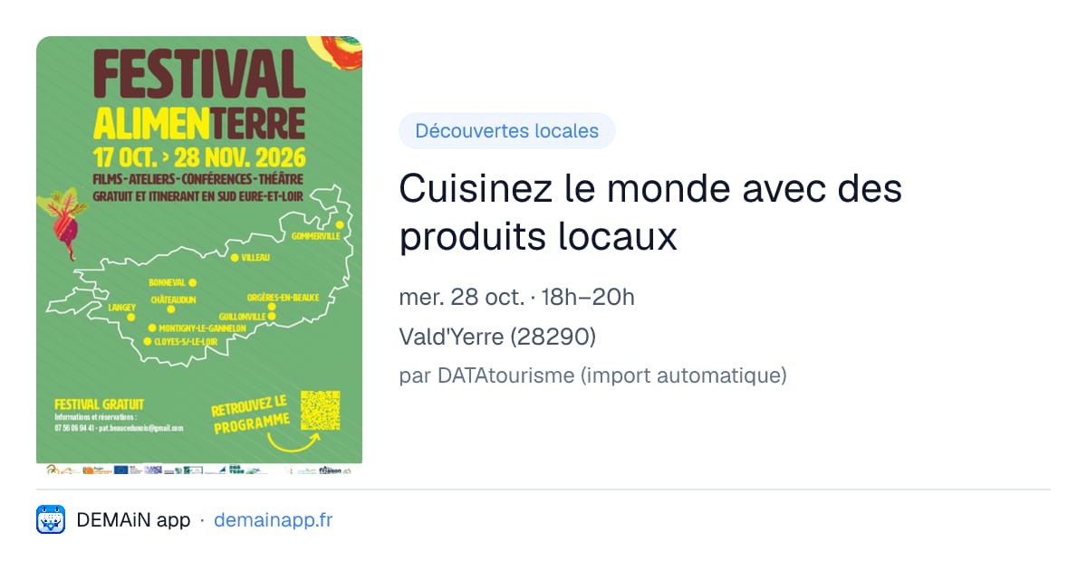 Cuisinez le monde avec des produits locaux — Vald'Yerre
