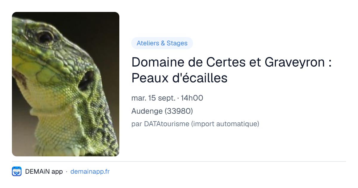 Domaine de Certes et Graveyron : Peaux d'écailles — Audenge