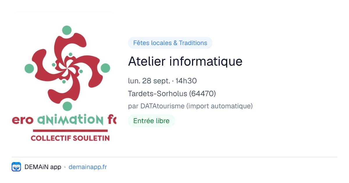 Atelier informatique — Tardets-Sorholus