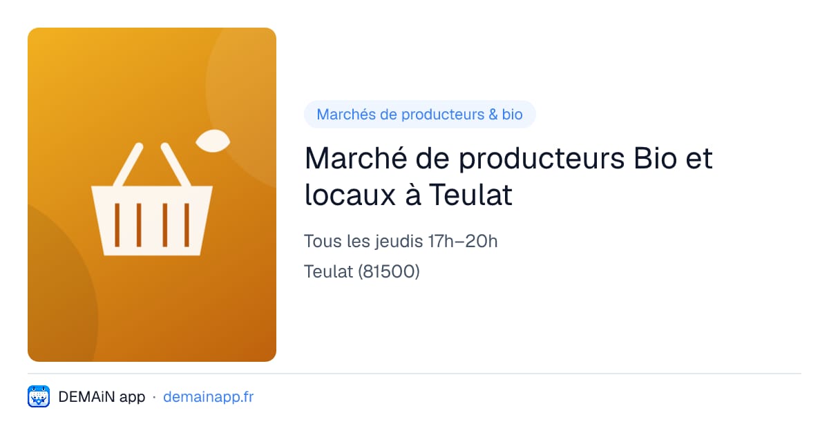 Marché de producteurs Bio et locaux à Teulat — Teulat