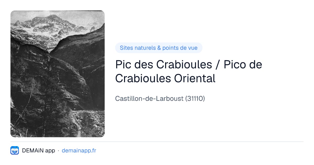 Pic des Crabioules / Pico de Crabioules Oriental — Castillon-de-Larboust