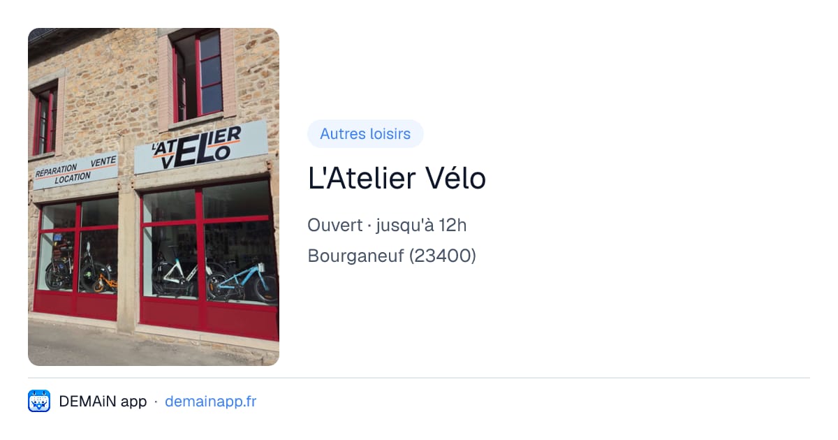 L'Atelier Vélo — Bourganeuf