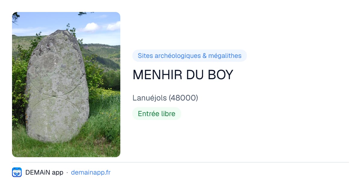 MENHIR DU BOY — Lanuéjols