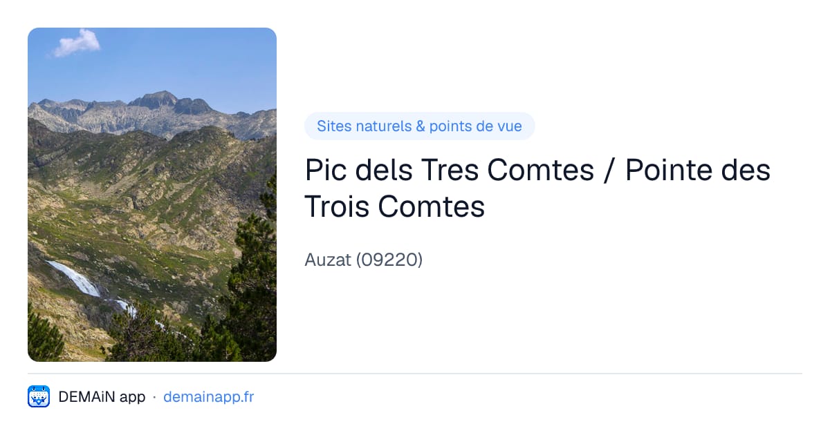 Pic dels Tres Comtes / Pointe des Trois Comtes — Auzat
