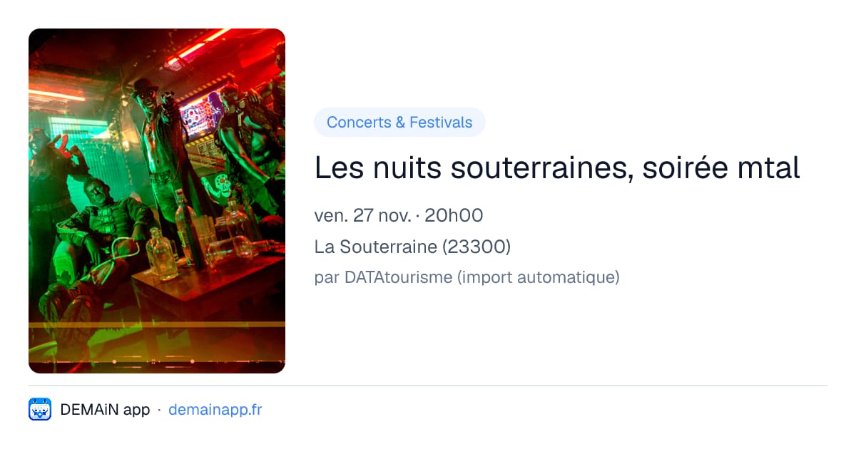 Les nuits souterraines, soirée mtal — La Souterraine
