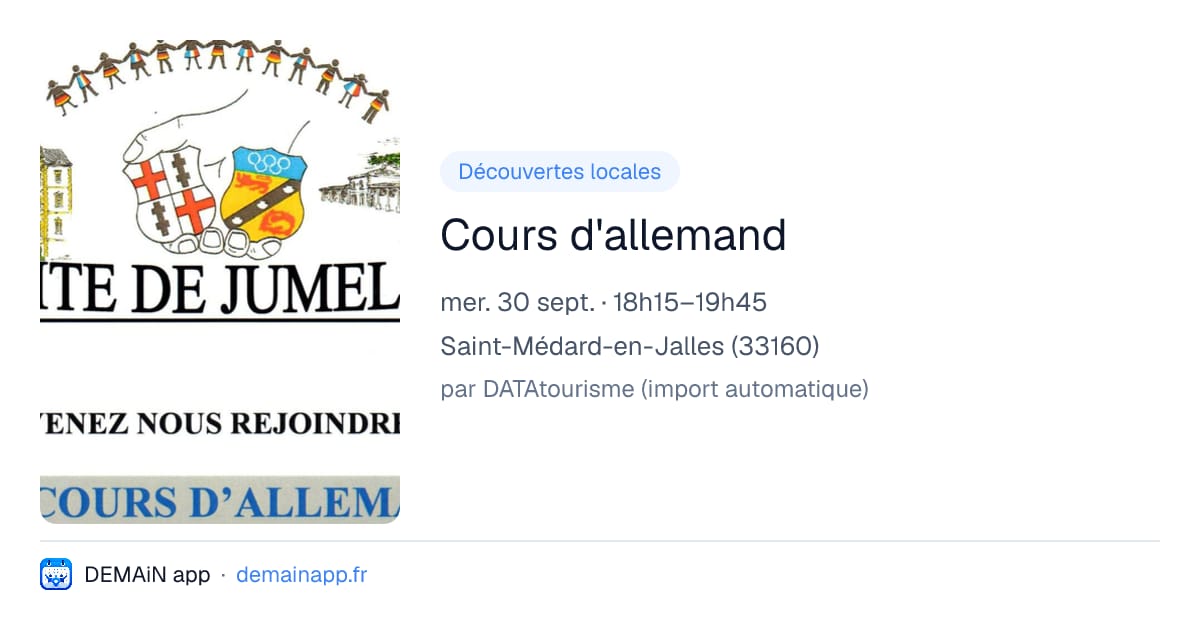 Cours d'allemand — Saint-Médard-en-Jalles
