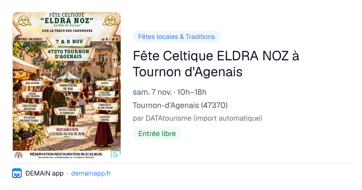 Fête Celtique ELDRA NOZ à Tournon d'Agenais — Tournon-d'Agenais