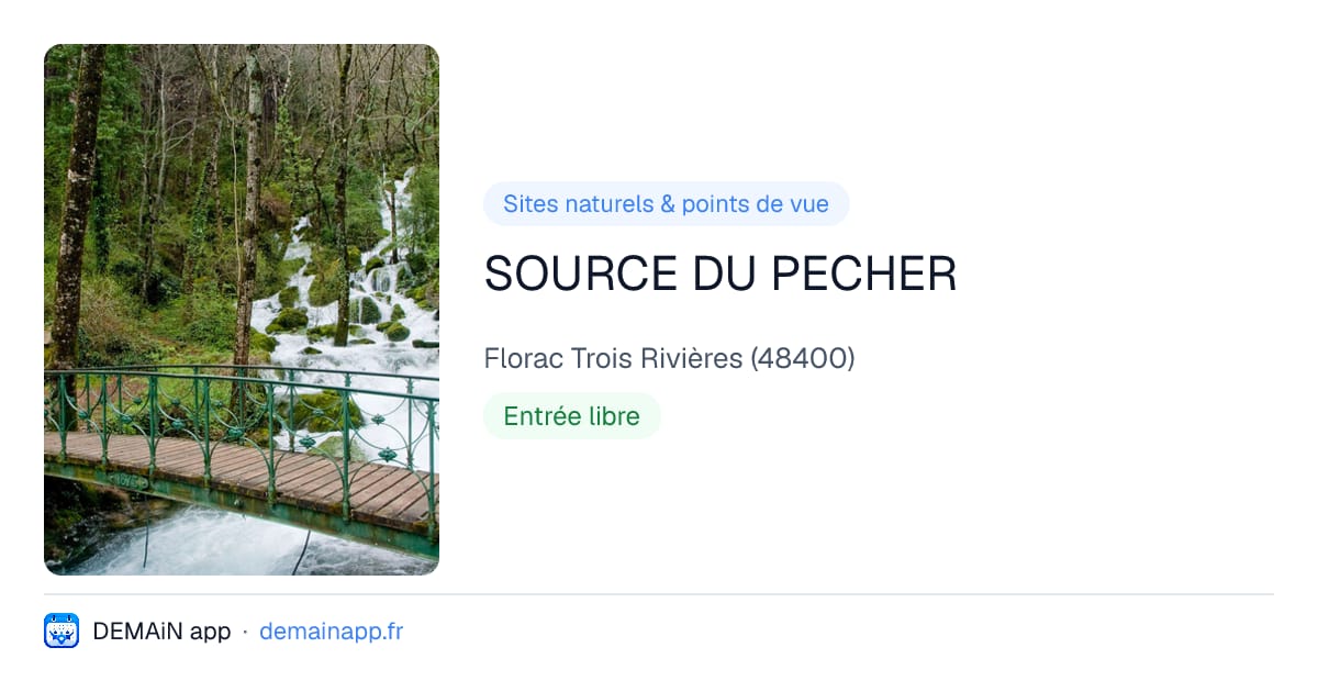 SOURCE DU PECHER — Florac Trois Rivières