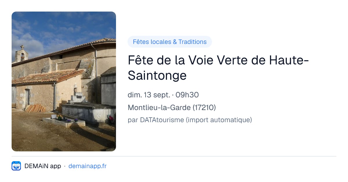 Fête de la Voie Verte de Haute-Saintonge — Montlieu-la-Garde