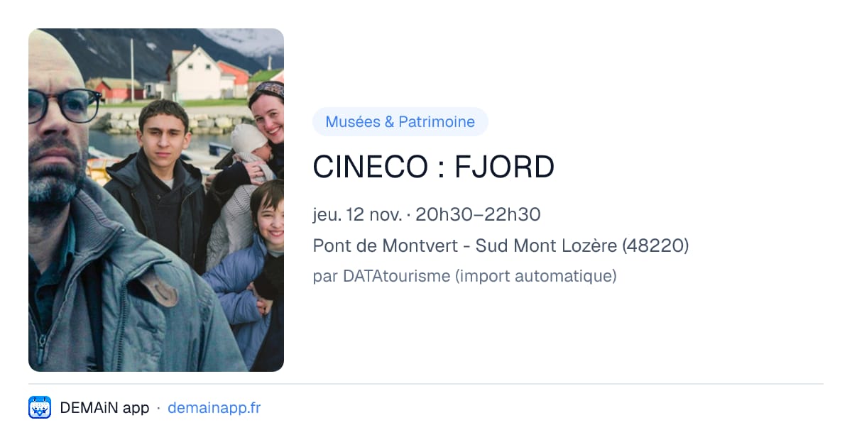CINECO : FJORD — Pont de Montvert - Sud Mont Lozère