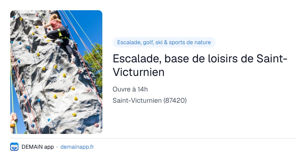 Escalade, base de loisirs de Saint-Victurnien — Saint-Victurnien