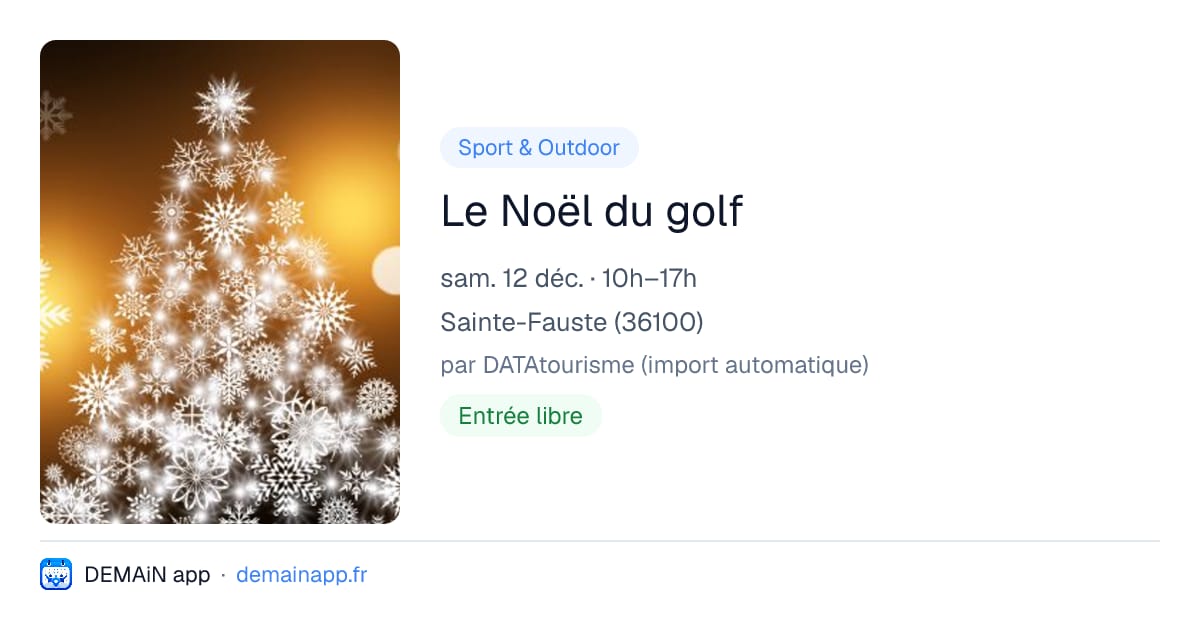 Le Noël du golf — Sainte-Fauste