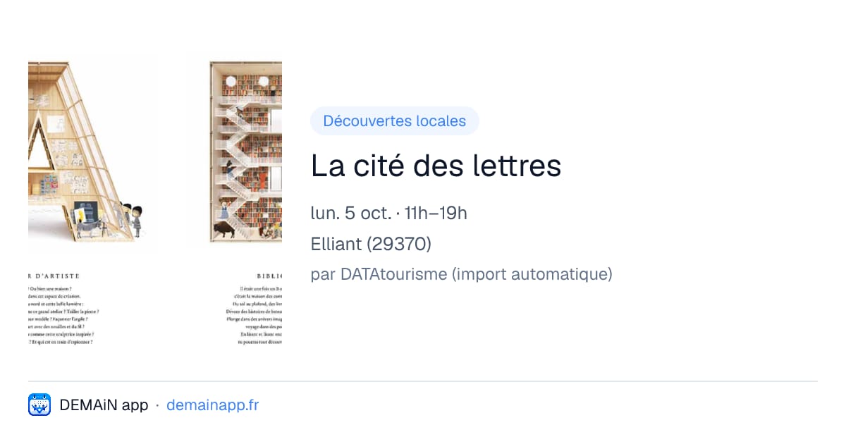 La cité des lettres — Elliant