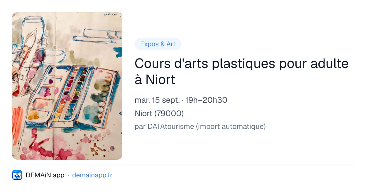 Cours d'arts plastiques pour adulte à Niort — Niort
