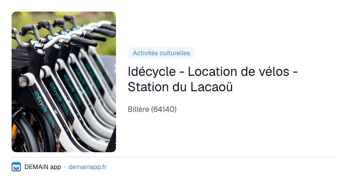 Idécycle - Location de vélos - Station du Lacaoü — Billère