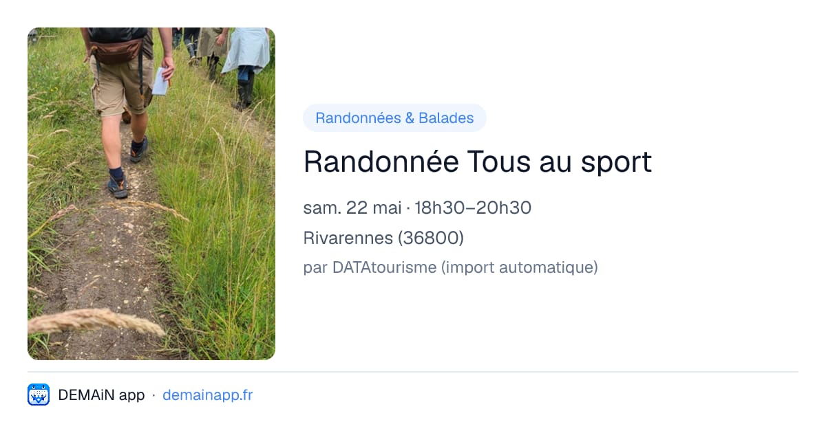 Randonnée Tous au sport — Rivarennes