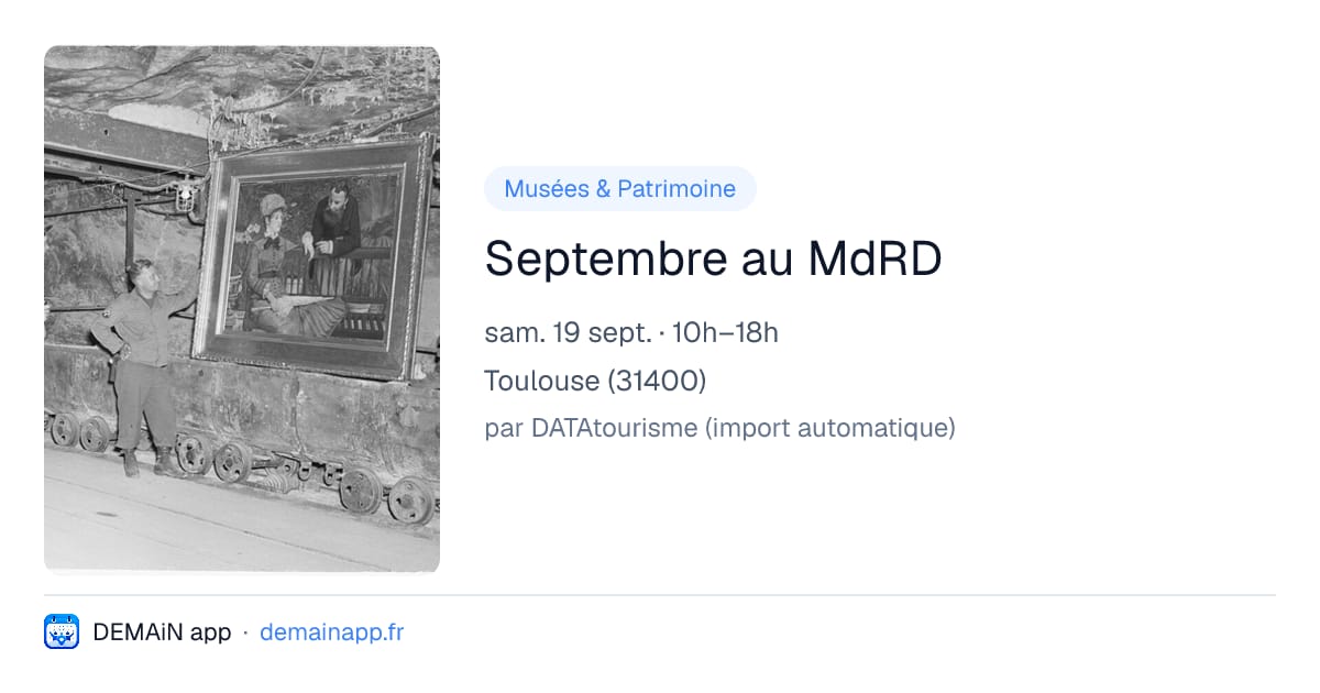 Septembre au MdRD — Toulouse