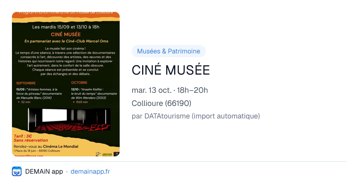 CINÉ MUSÉE — Collioure