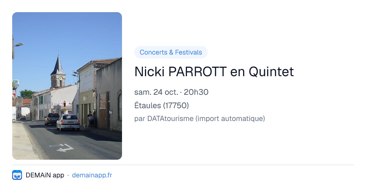 Nicki PARROTT en Quintet — Étaules