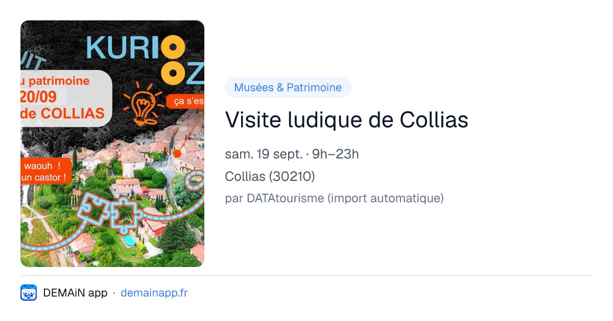 Visite ludique de Collias — Collias