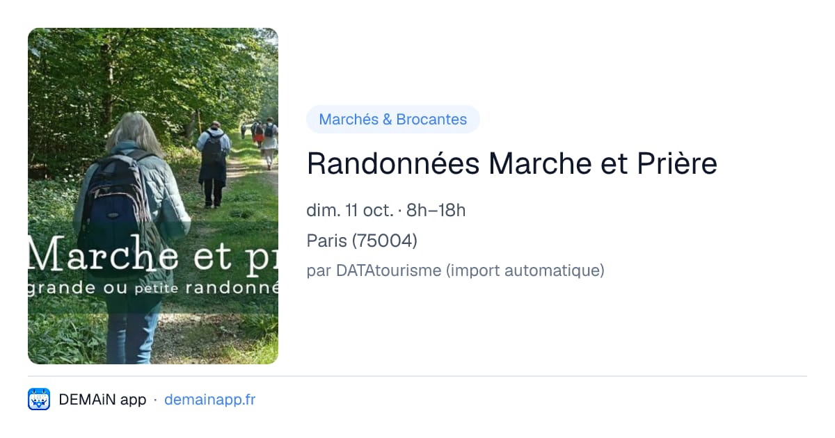 Randonnées Marche et Prière — Paris