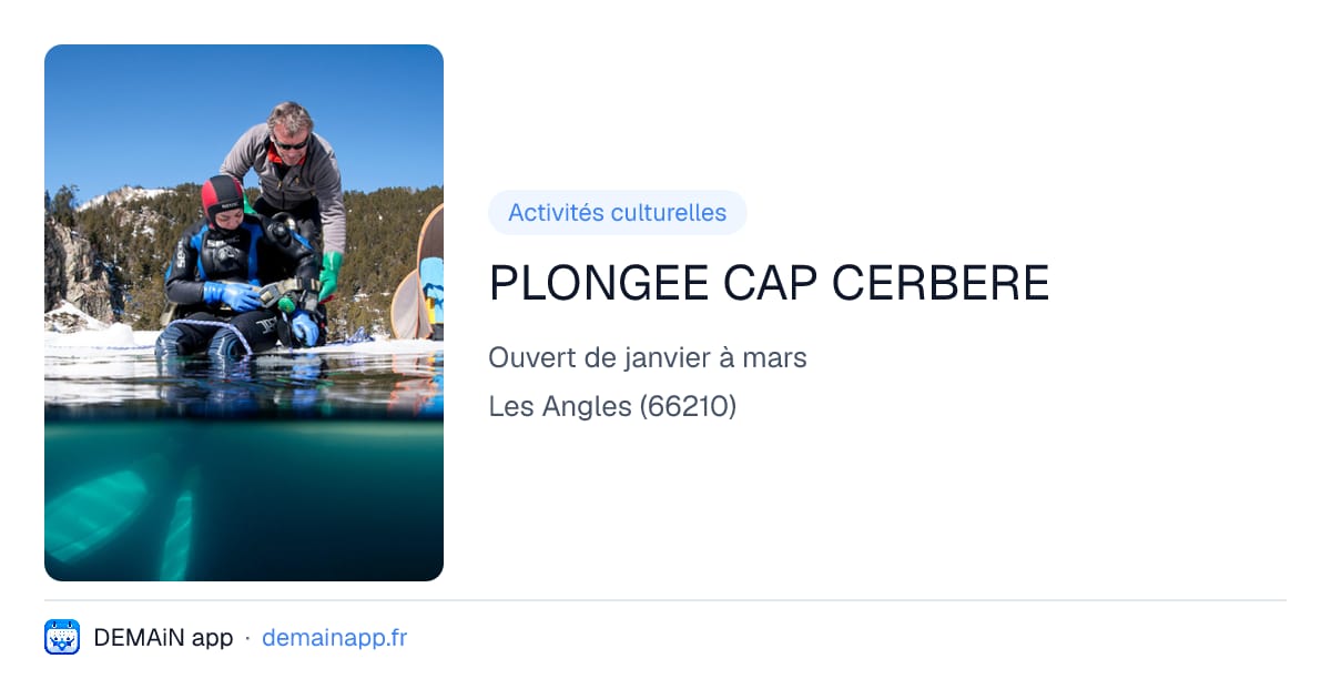 PLONGEE CAP CERBERE — Les Angles