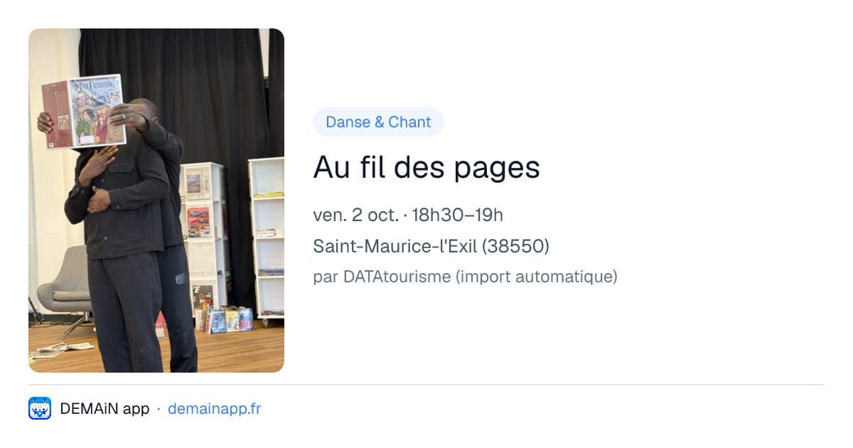 Au fil des pages — Saint-Maurice-l'Exil